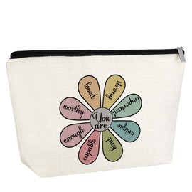 Inspirational Gifts Ideas Makeup Bag Motivational Encourage Gift for Women Sister Daughter Friend Mom Aunt Cosmetic Bag with Zipper Christmas Birthday Gift Travel Pouch
