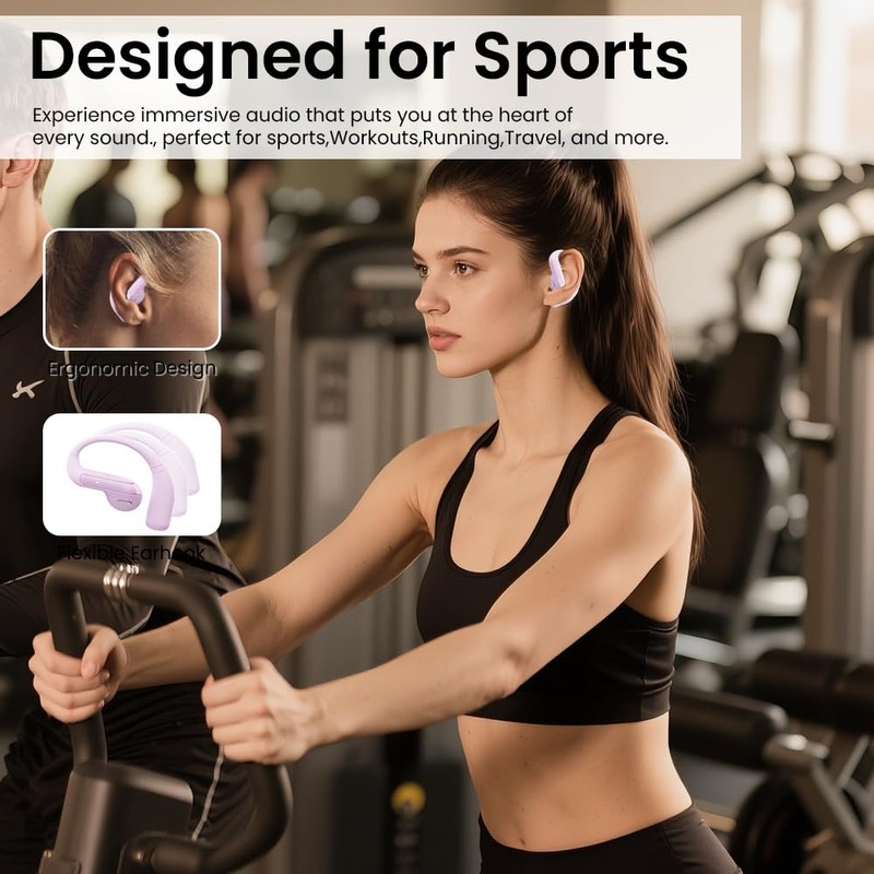 Piluyaa Open Ear Bluetooth 5.3 Earbuds, Wireless Headphones Sport Over
