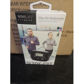 ViviLife Fitness Box Of 12-ViviLife Fitness Stay Fit Clip On Pedometer - Health - NIB