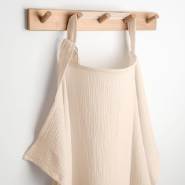 1pcs Cubierta de Lactancia Materna,Poncho de Delantal de Enfermera,Funda de Lactancia Transpirable 100% Algodón,con Bandolera Ajustable,Manta para Amamantar de Privacidad para Lactancia Sobre Marcha (caqui)