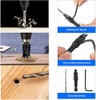 Saipor 5pcs Wood Countersink Drill Bit Set Hex Shank Quick