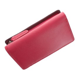 Visconti Rainbow Collection BORA Tri-Fold Leather Purse RB43 Plum Multi