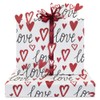 Love Wrapping Paper, Wedding Wrapping Paper With Red Heart and