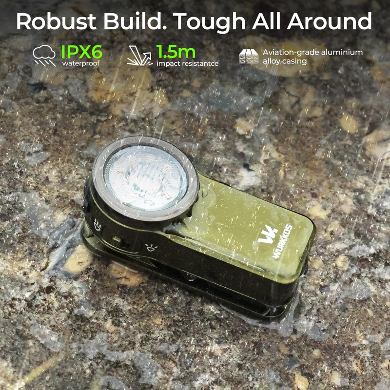 Wurkkos HD03 Rechargeable Flashlights EDC Clip-on Light, Bright 680 Lumens