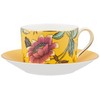 Wedgwood Wanderlust Yellow Tonkin Tea Cup & Saucer, 6.8 fl