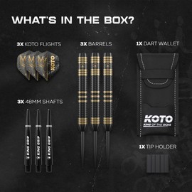 KOTO Academy Class 2, 21 G, Silver & Blue, 80% Tungsten, Includes 3 Barrels, 3 Flights & 3 Shafts