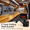 2 Pack E Track Folding Shelf Brackets - 8 Inches