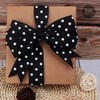 Ribbli Grosgrain Polka Dot Craft Ribbon,1-1/2 Inch,10-Yard Spool,Black with White