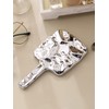 MIRRORNOVA Handheld Mirror, Water Ripples Hand Mirror with Handle for