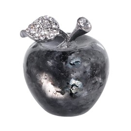 Lovionus89 Natural Labradorite Apple Statue, Healing Crystal Figurine Sculpture Home Ornament Wedding Decoration 3cm