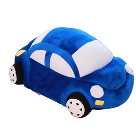 Cuddly Toy Motor Vehicles Doll Stuffed Toy Cushion Plush Tie Car Beetle for Playing and Cuddling Soft Cuddly Toy for Girls, Boys, Babies (35 cm, Blue)