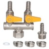 Joywayus 3 Way Copper Shut Off Gas Ball Valve Kit