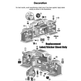 Replacement Part for Fisher-Price Little People ~ Fisher-Price Little People Christmas Home | X4189 ~ Replacement Label/Stickers Sheet