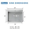 20 Inch Drop In Kitchen Sink, 20 x 16 Stainless