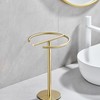 Hand Towel Holder Stand, Free-Standing Towel Rack Brushed Gold, SUS304
