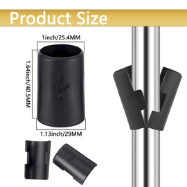 Figame Wire Shelf Clips, 50 Pack Black Wire Shelf Locking Clips for 1 in. Post Shelves, 25 Pair Wire Shelf Storage Rack Adjustable Shelf Replacement Clips