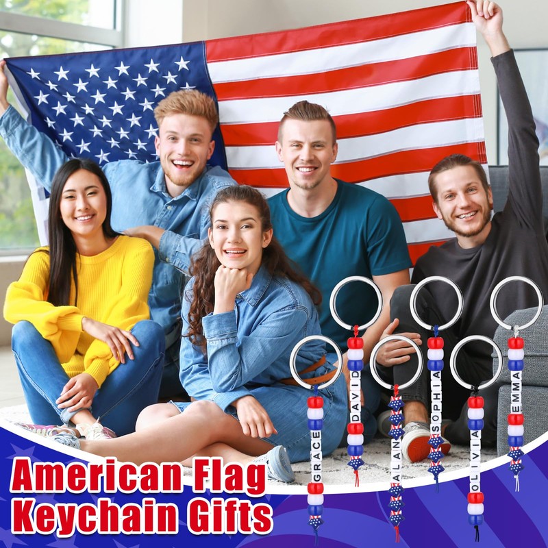 Landical 564 Pcs DIY Bead Keychain Kit Key Chain Making