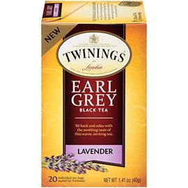 Twinings of London Lavender Earl Grey Tea Bags, 20 Count (Pack of 6)