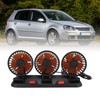 Three Head Car Fan 2 Speed Adjustable 360 Degree Rotation