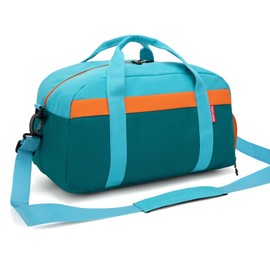 HawLander Kids Duffle Bag for Boys or Girls, Fit School Practice, or Overnight Travel (Blue Green)