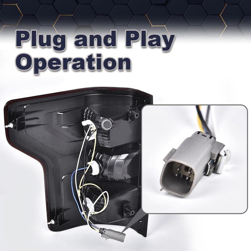 PIT66 Tail Lights Assembly,Compatible with 2018 2019 2020 Ford F150