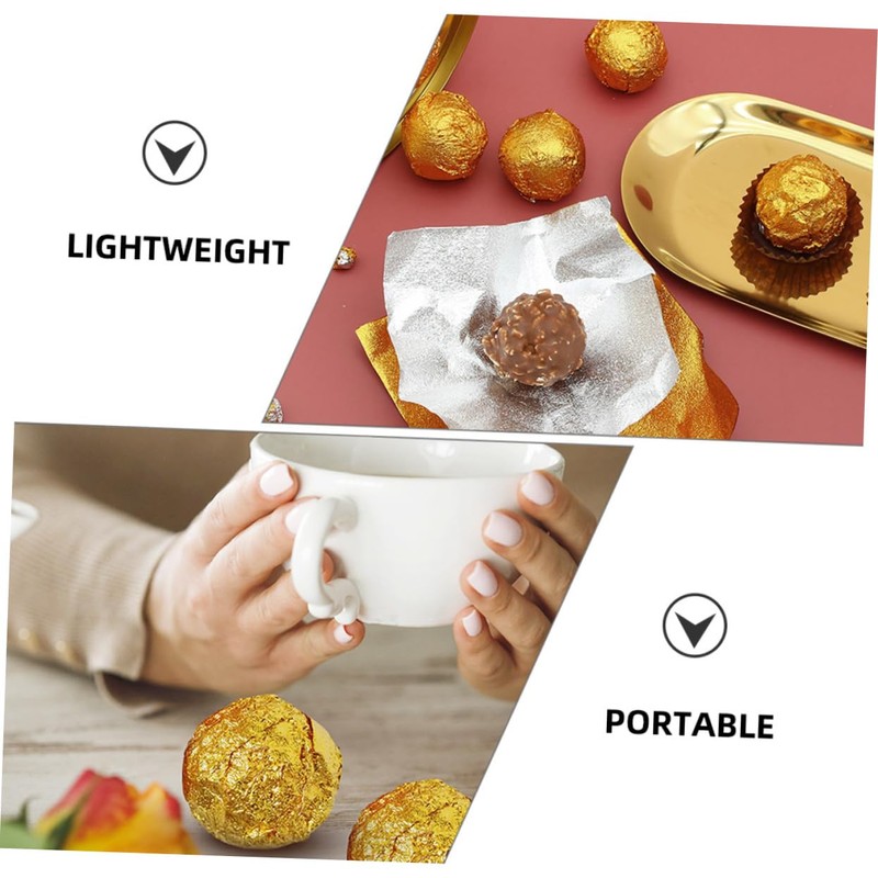 KICHOUSE 200pcs Candy Foil Wrappers Reusable Aluminum Foil Sheets Sealing