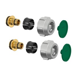 Simplex Compression Fitting Set A3 Plastic Clamping Ring and Grommet Compression Fitting Set O-Ring Seal on the Nozzle with Fixed Stop, 17 x 2 F11407