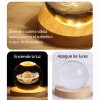 GOGOX Lampara De Noche Led 3d Galaxia Bola Cristal, Sistema