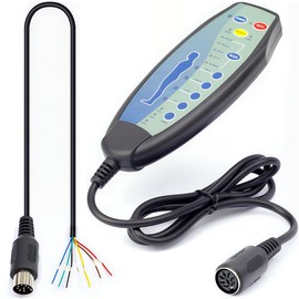 8 Female Pin Hand Remote Control for Massage Power Lift Recliner Chair DN-03 Heat and Vibration Controller for Sofa Chair with 30 in Length Extension Connection Cord Cable 12VDC