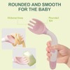 Clyhon Baby Spoons, Set of 2 Baby Feeding Spoons, Learning