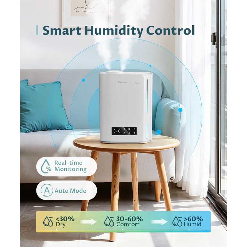 BREEZOME 6L Humidifiers for Bedroom Large Room & Essential Oil