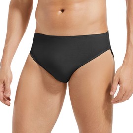 Spoxiyue Professional Nude Dance Briefs Men's Full-seat ballet for men nude underwear men's dance belt (Adult L, Black)