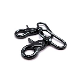 Goyunwell 1.5 inch Swivel Lobster Clasp Snap Hooks 1 1/2 inch Extra Large Swivel Clips Lobster Clasps Black Swivel Hooks for Purse Handbag Strap Making 10pcs