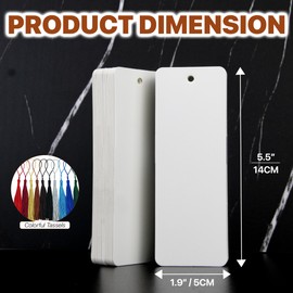 100 Paper Blank Bookmarks with Colorful Tassels – DIY Bookmark Making Kit, White Cardstock Bookmarks Bulk for Crafting, Painting & Decorating, Plain Bookmark for DIY Projects, Gifts & Watercolor Art