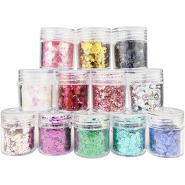 Purpurina corporal colorida holográfica Chanky Glitter Festival Poweder para cosméticos, cara, cuerpo, cabello, uñas, 12 cajas