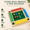 OANM studio Shut The Box Game, 4 Player Wooden Square