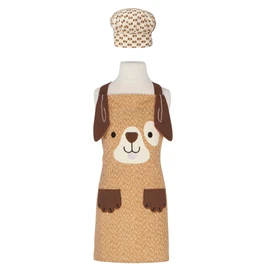 Now Designs Jubilee Daydream 100% Cotton Kids Apron and Chef Hat Set, Child Apron with 2 Pockets, Dog