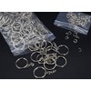 KANSPHY 100 Pack Key Ring with Chain and Open Jump,1