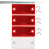 DARKGUARD Rectangular Reflectors Screw-On Red Rear Square Reflector Screw-On Rear