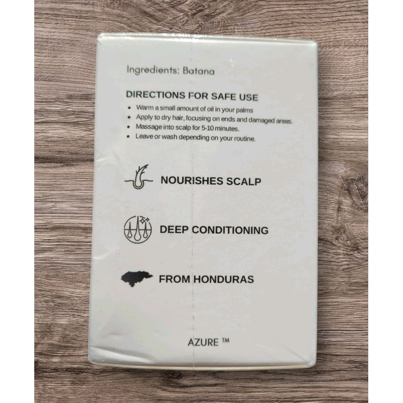 Azure 100% Batana Oil, Honduran Miracle Oil, 4oz EXP 1/2028