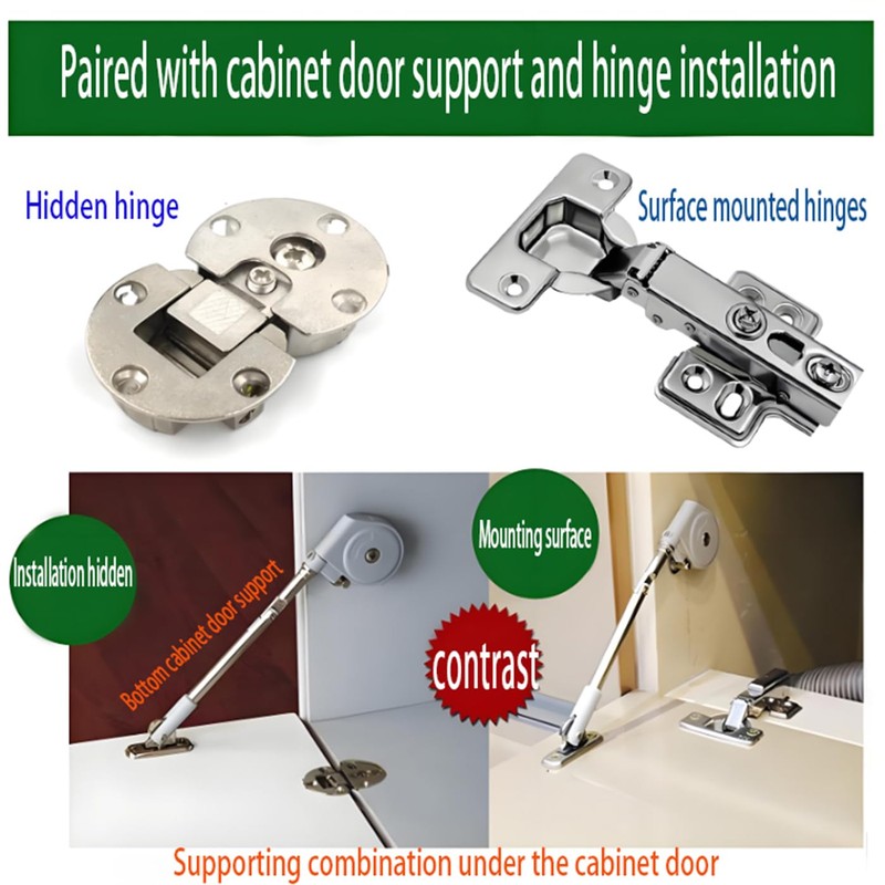 （2pack） Bottom Opening Support Hinge Soft Close 105 Degree Opening