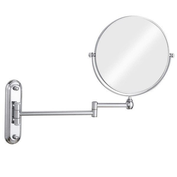 GURUN 8 Inch Bronze Magnifying Makeup Mirror Wall Mounted for Bathroom with 7X Magnification Chrome Finish M1207(8'',7X)