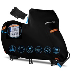 Mini Motorcycle Tarpaulin Outdoor, 420D Oxford Motorcycle Cover Waterproof with Reflective Strips for Honda Grom MSX125, Honda Navi, Monkey 125 is Compatible with Scooter 50cc (175 x 66 x 110 cm)