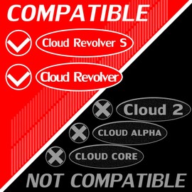 Revolver Ear Pads for Cloud Revolver/Revolver S Headset I Thicker 1 Inch Enhanced Memory Foam - Breathable Mesh Upgrade More Comfort by DIMOST