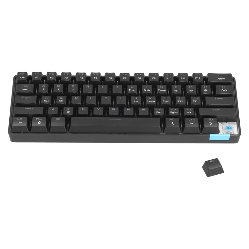 Wireless Keyboard 12 Lighting Effects PBT 61 Keys Stable Transmission