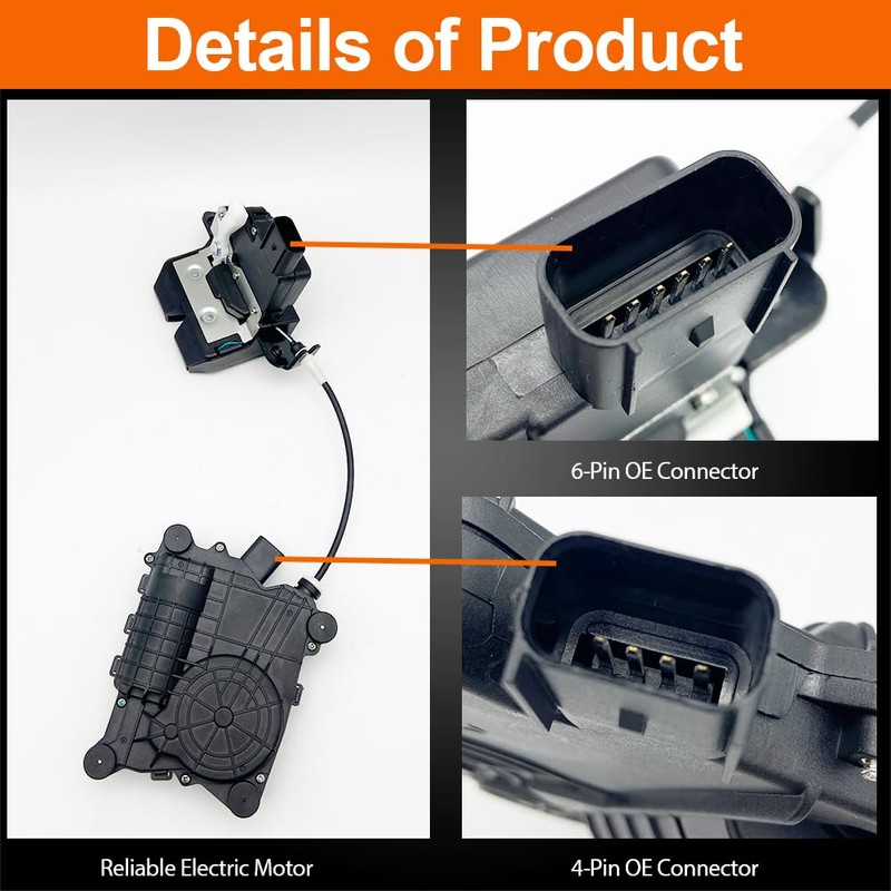 VEELECP Tailgate Lock Lacth Compatible with 2020-2024 Palisade, 2019-2023 Santa