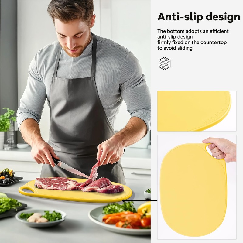 Li&Zhao Plastic Cutting Boards for Kitchen - Chopping Board Small