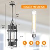 WIHTU Large Outdoor Pendant Light Fixture, Modern Hanging Lantern Ceiling