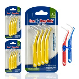 One Drop Only - 3 x Blister Pack of 8 Interdental Brushes 0.7 mm (L) + 2 Interdental Brushes Free for Testing (S & M) / Interdental Brush for Interdental Cleaning / Best Oral Hygiene with Dental