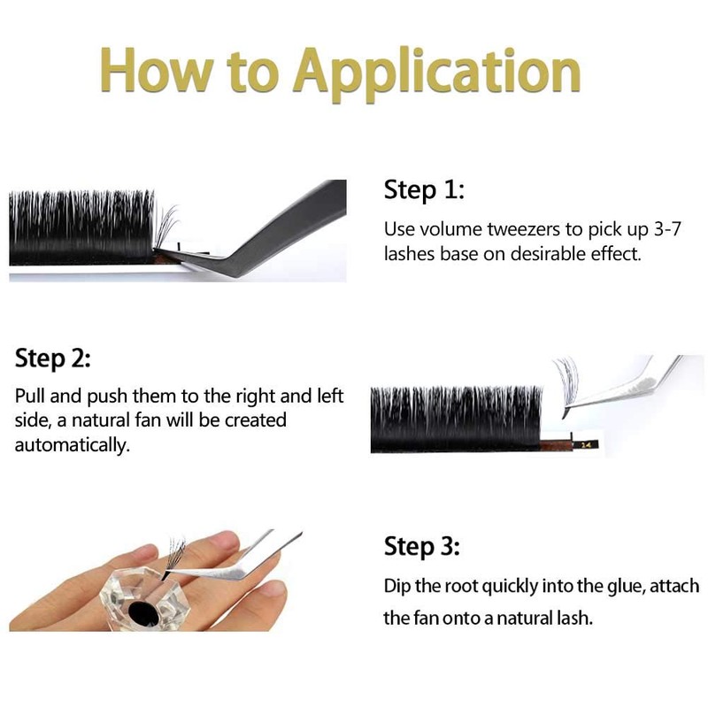 GEMERRY Easy Fan Self-Fanning Volume Eyelashes, 0.07 mm, C Curl